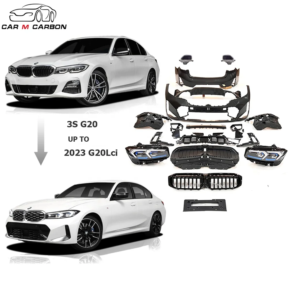 Great new design bodykit for 3S G20 2018y to G20 LCI 2023y style auto car parts with bumper grill rear diffuser facelift