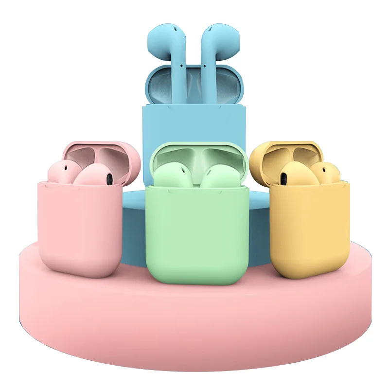 
China factory Waterproof HiFi stereo wireless multiple color macaron earphone headsets Blue tooth wireless Earpod headphone 