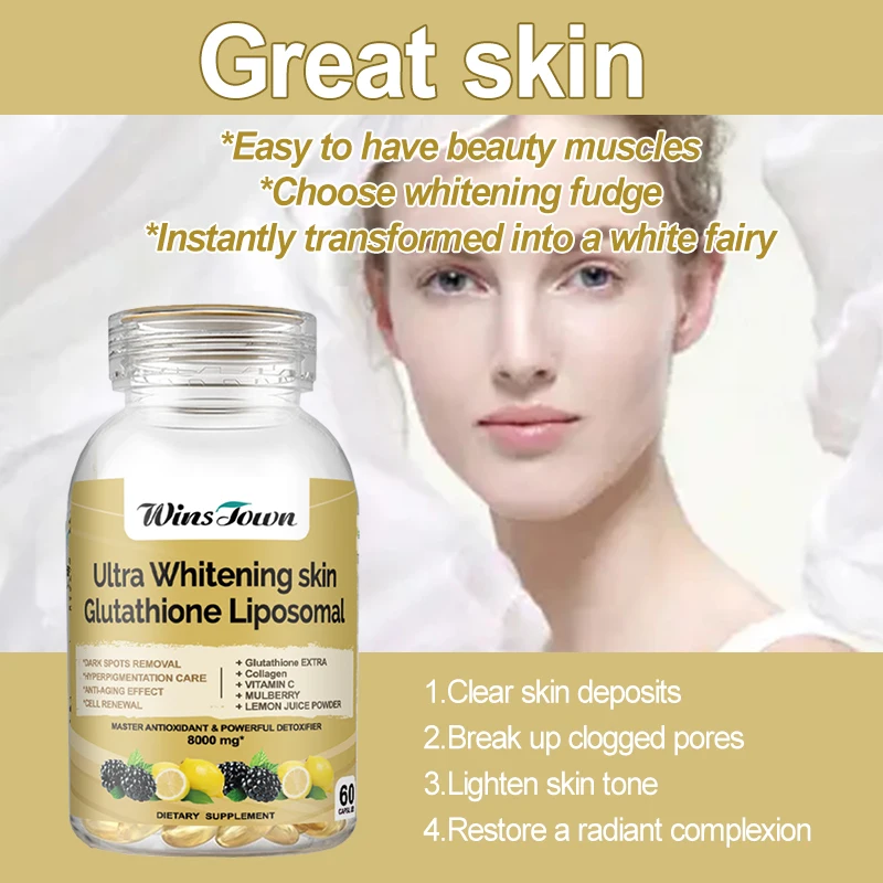 Private Label Ultra Whitening skin Glutathiones Liposomal Softgel Anti Aging Supplement Glutathiones Capsules for skin