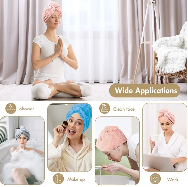 Factory Wholesale Hair Salon Towel Dry Hair Towel Micro Fibre Hair Towel