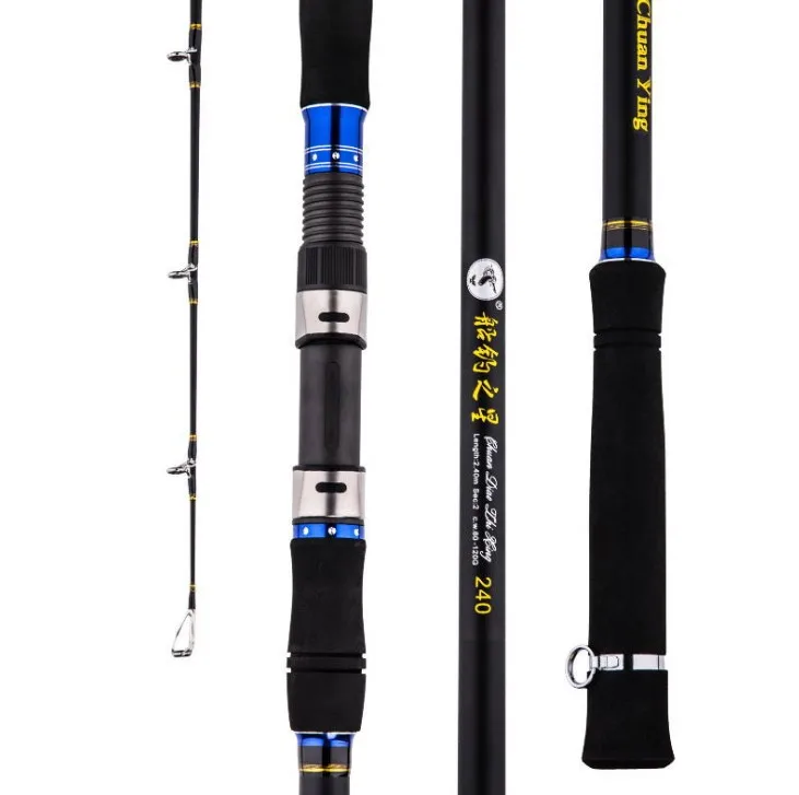 High Quality Saltwater Carbon Fiber Spinning Pole Hard Fishing Waist And Strong Lure Fishing Rod Bait Casting Fishing Rods Pesca