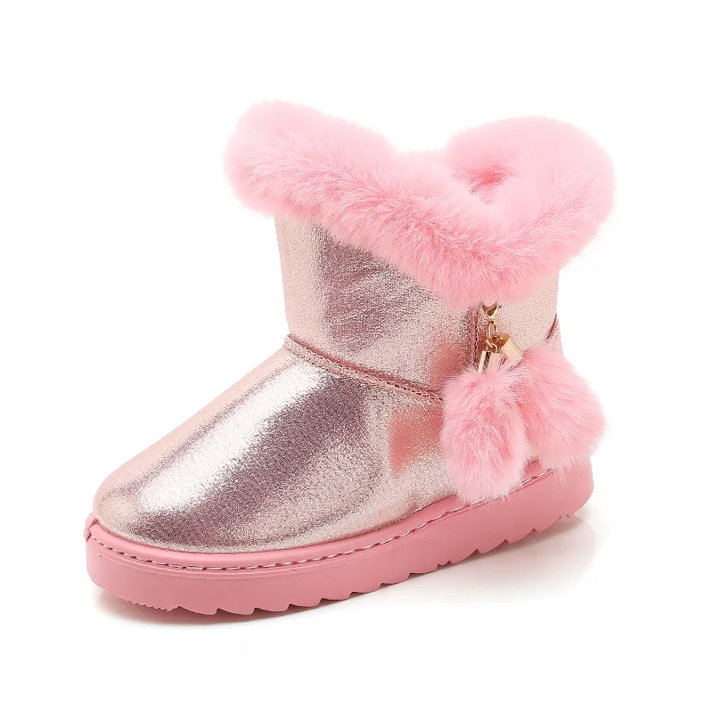 Lovely Style Shiny Color  And  Children Snow Boots ,colorful children  leather boots kids