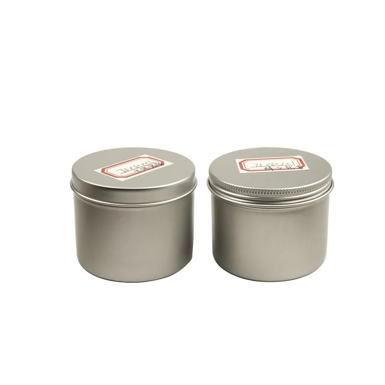 Empty 5g 10g 15g 30g 50g 60g 100g Round Black Cosmetic Beard Oil Hair Wax Skin Care Cream Aluminum Jar