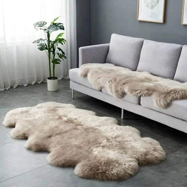 Лидер продаж, индивидуальные однотонные коврики из искусственного меха, пушистый меховой ковер из овчины, очень мягкие коврики и коврики из искусственного меха