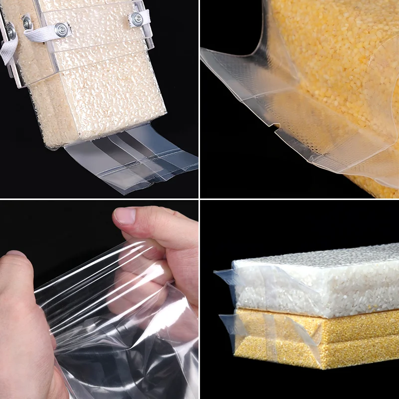 Rice brick bag food vacuum rice bag transparent PA/PE plastic vacuum bags food vacuum packing pouch