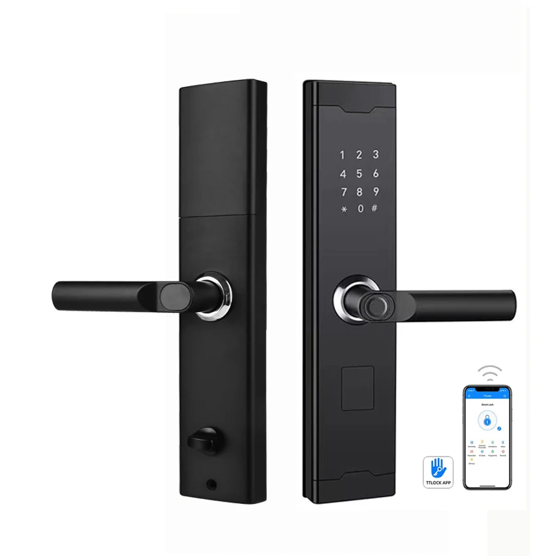 2023 New Design cerraduras inteligentes puerta exterior TT Lock Smart Door Lock Fingerprint