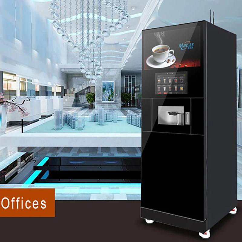 Commercial hot and cold tea coffee premix vending machine  self serve coffee machine