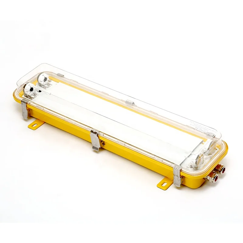 Exd IIC T4  Steel IP56 Marine Explosion-proof Fluorescent Light CFY21-2