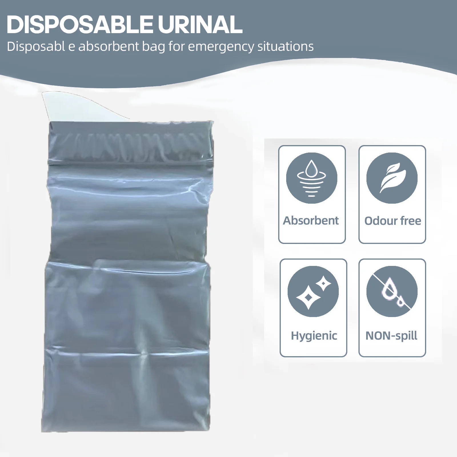 Large Capacity 700ML Absorbent Powder Car Disposable Emergency Urine Bag