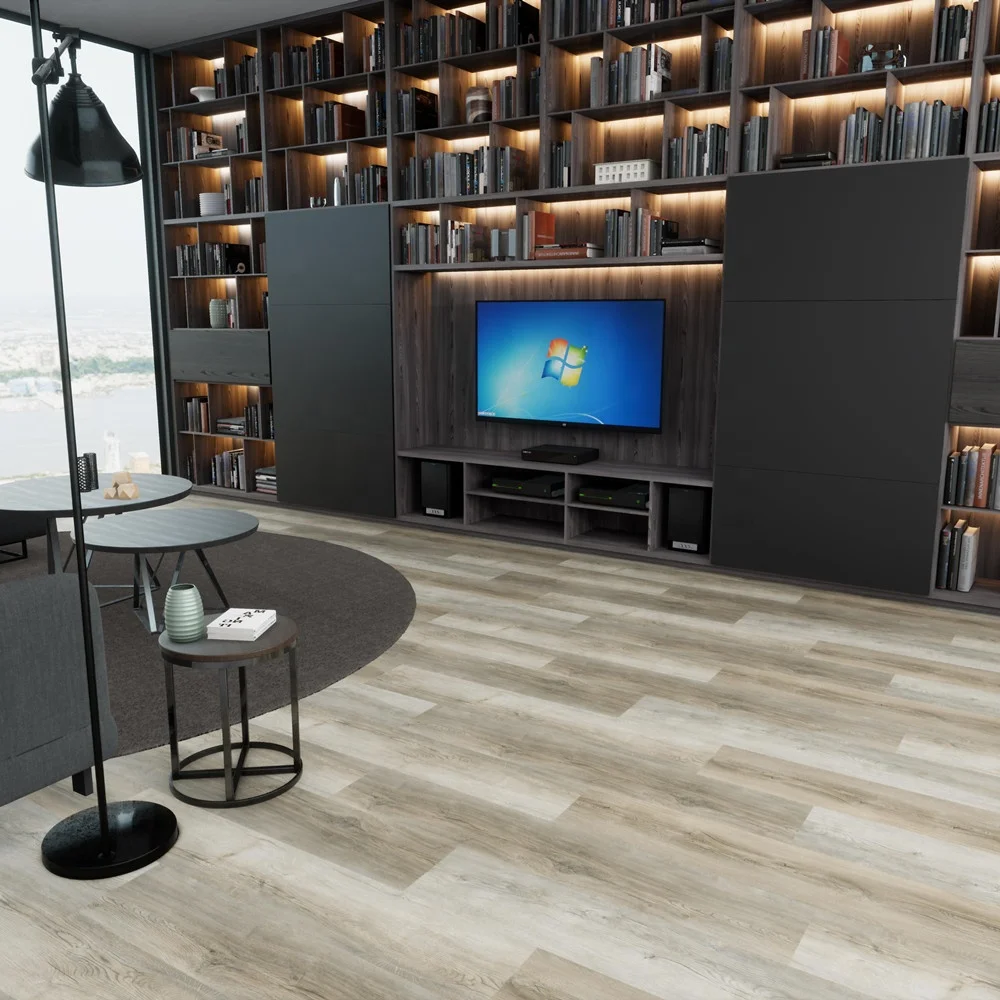 5mm 6mm Hybrid Commercial Architectural Click Lock Floor 35 Years Warranty Spc Vinyl Flooring