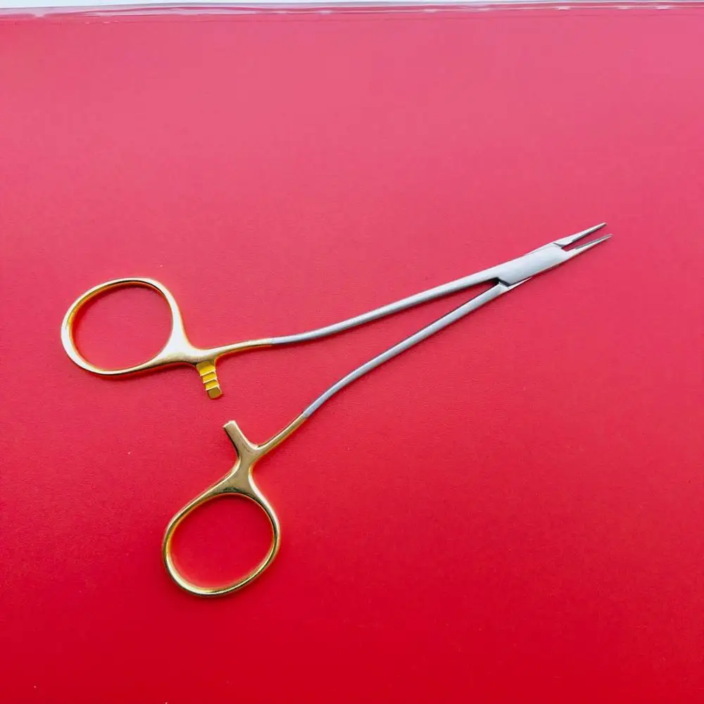 Sarot Needle Holder - Tungsten Carbide Tc Gold 18cm German High Quality Suppliers mahersi