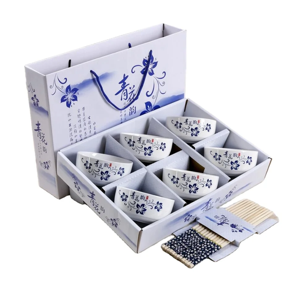 Фарфоровая суповая миска, набор, товары для дома, Китай