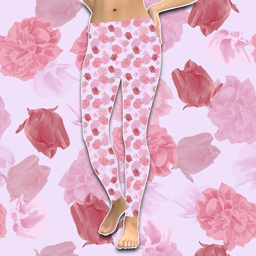 Wholesale Buttery Soft Polyester Spandex Girls Fashion 3d Custom Milk Silk All Over Print Leggings For Women