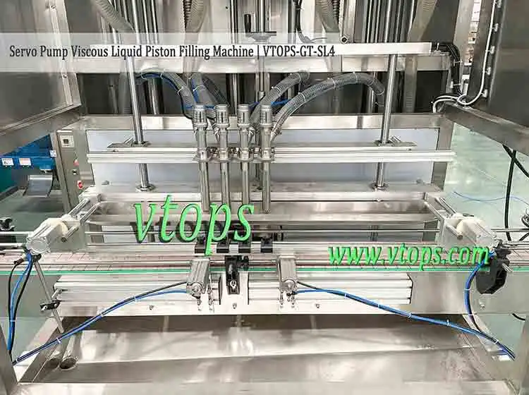 Vtops Fast Speed Automatic Bottle Liquid Filling Machine Edible Oil Vinegar Sauce Paste Milk Honey