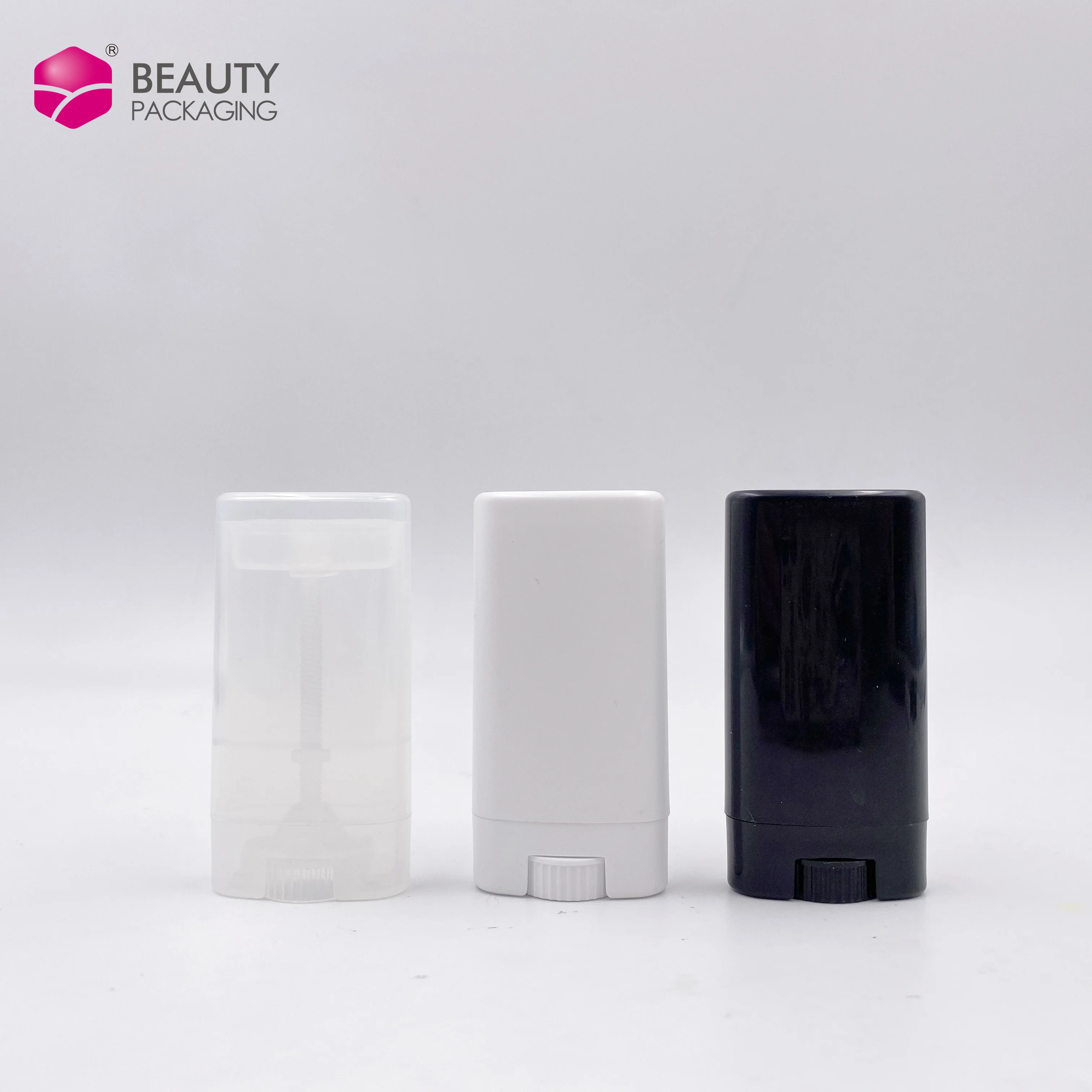 frosted white transparent 5g chapstick tubes lip balm flat oval twist matte black 15g deodorant stick container