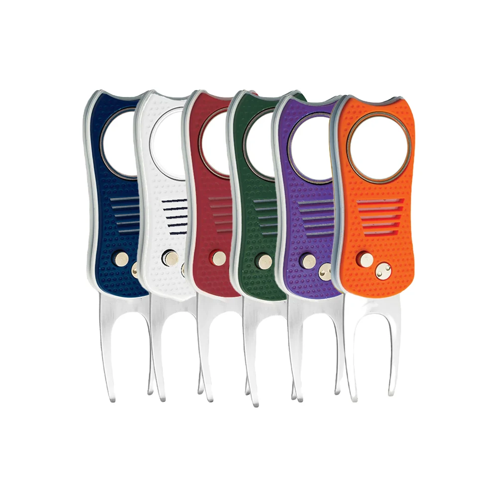 PRIMUS GOLF High Quality OEM Colorful Customized Plastic Magnetic Golf Divot Pitch Repair Tool Golf Tool