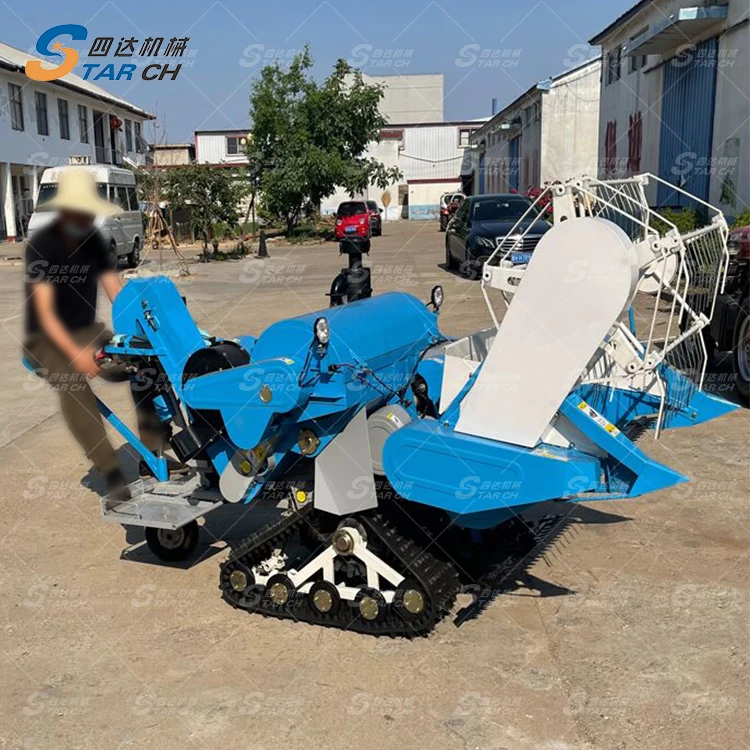 Agricultural Equipment Machinery Use Rice / Wheat Combine Harvester mini rice paddy cutting harvester machine