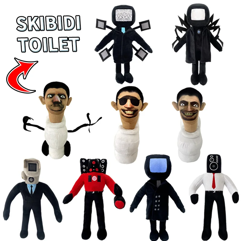 Funny Anime Stuffed Plush Toilet Skibidi Toy Tv Man Camera Man Wholesale Anime Skibidi Toilet Plush Toy