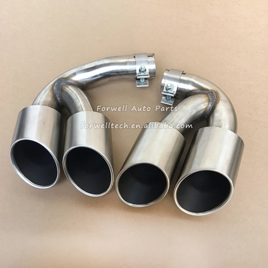 Car Exhaust Tail Pipe Dual High Quality Stainless Steel Muffler Tip For Porsche cayenne