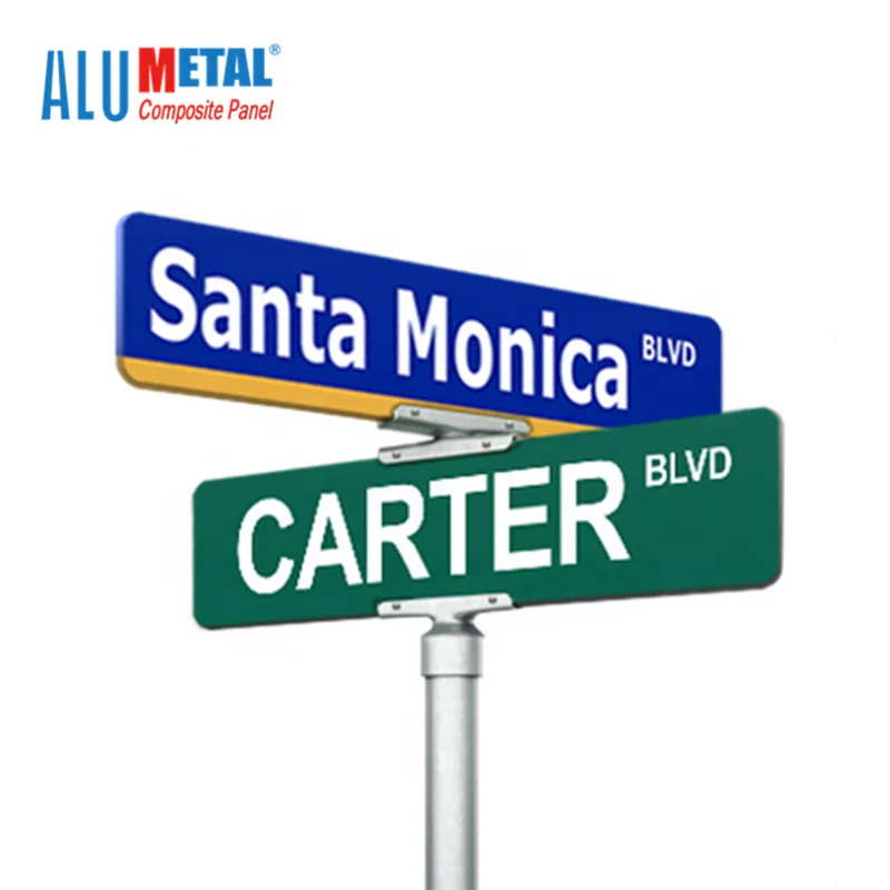 Reflective Metal Sublimation Aluminum Green Street Sign Plain Blank Custom Factory Price Alu Street Road Name Sign Board Price