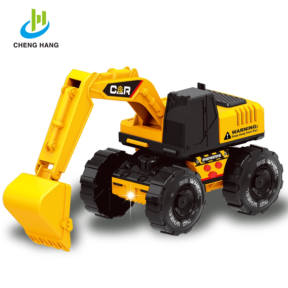 
2020 New 8 Inch Construction Vehicles Toys (Dump/Excavator/Bulldozer ) Friction Plastic Toy Car For Kids 