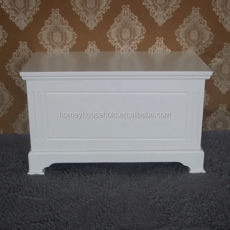 
2020 Wholesale Pink/White Wooden Toy Trunk Chest Children Home Large Wooden Toy Box 