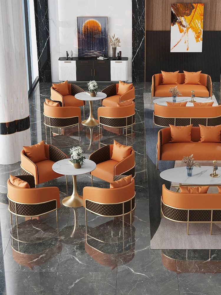 Dessert milk tea coffee shopping restaurant reception booth sofa modern table and chair