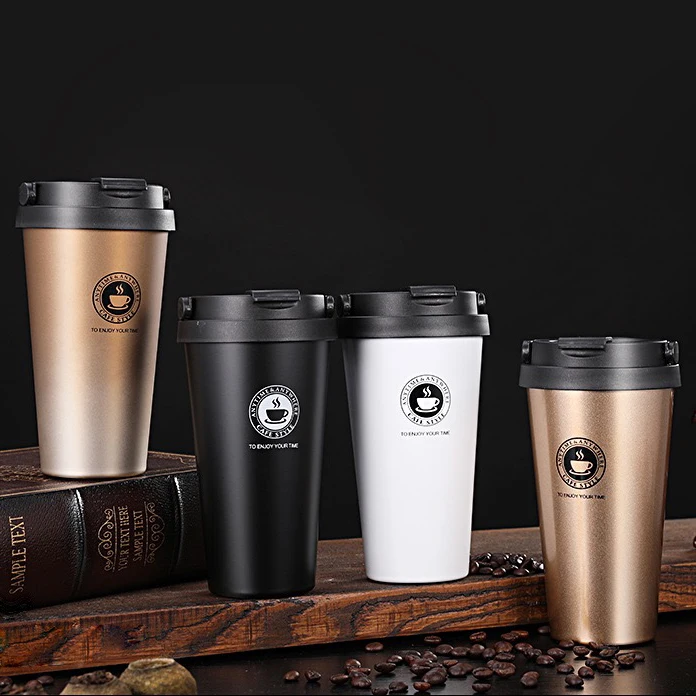 Travel Mug Stainless Steel White Gold Black Coffee Mug Warmer With Lids Cups and Insulated Mugs Coffee Travel