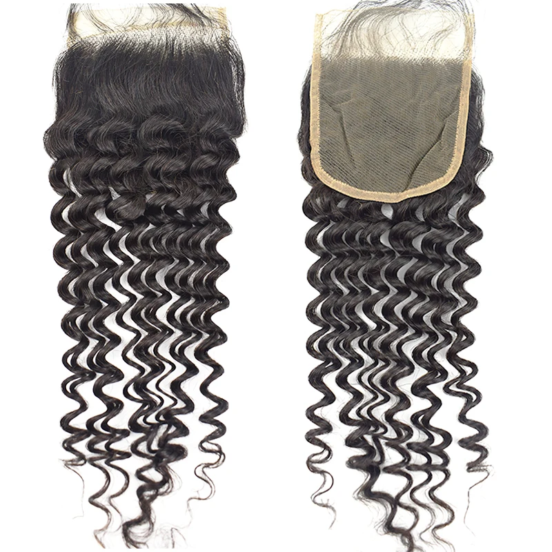 real human hair hair extension type 10a deep wave 4x4 5x5 closure 13x4 frontal curly transparent lace clsoure frontal human hair