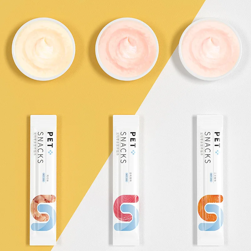 Cat Puree Salmon&chicken cream snack pet treats cat treat snack wet food, cat and dog treats, cat liquid snack