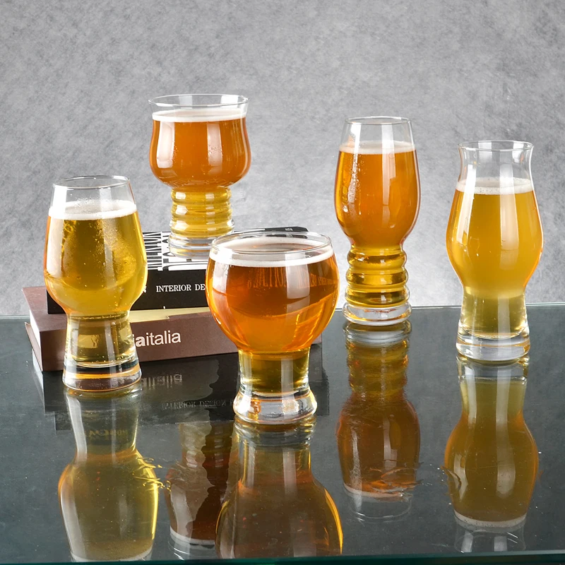 Custom logo beer tasting glass creative craft 16oz libbey beer glass cup clear IPA beer glasses
