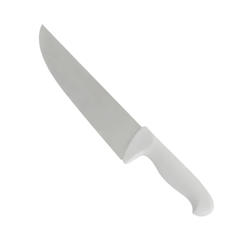 Hot Sales 3CR13 Stainless Steel butcher chef knife with White Plastic Handle