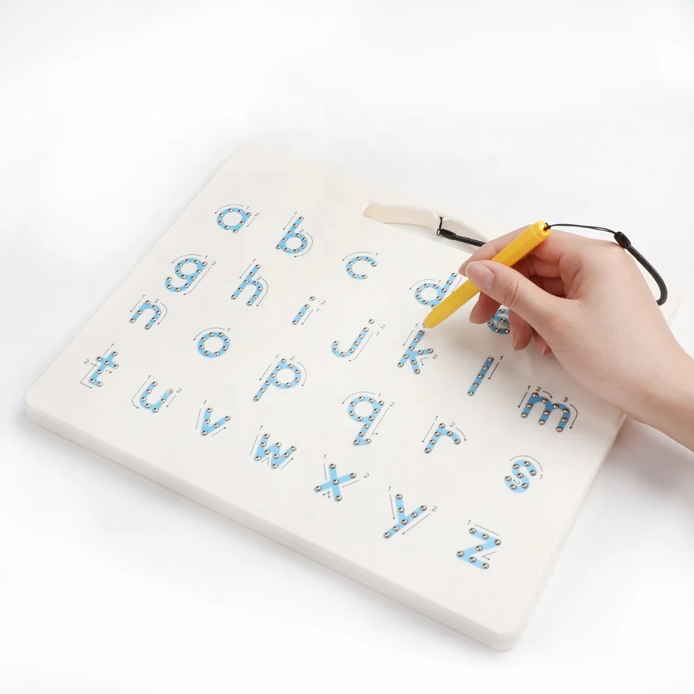 933 Steel Ball Kids 2 in 1Double Sides Early Education Magic Writing Toy Magnetic Drawing Board With Pen Magnetic Beads For Gift