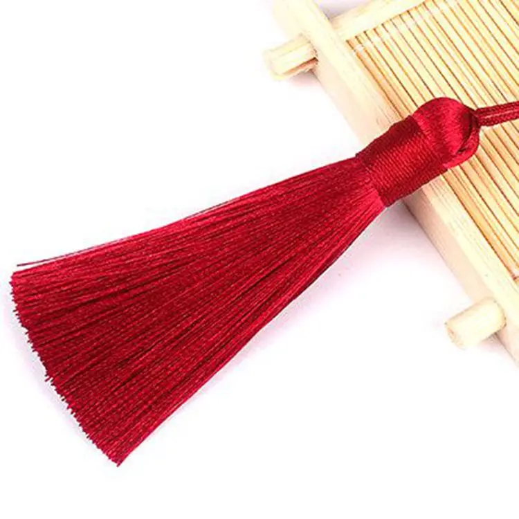 8cm Handmade Polyester Tassel Fringe Trim for Curtain Garment Cellphone & Home Textile Decoration Also for Silk Tassel Use
