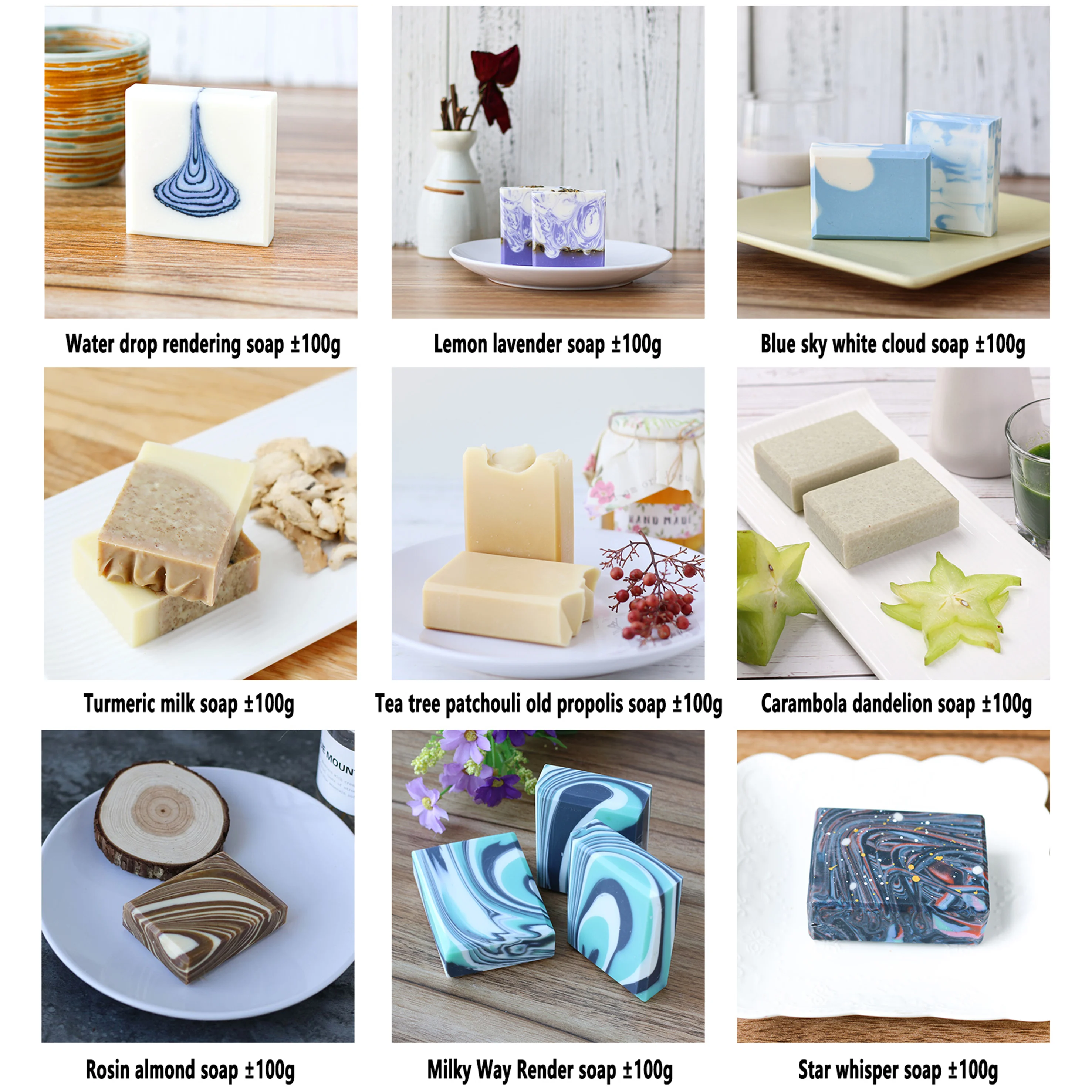 Handmade Cold Pressed Soap Deep Cleansing Moisturizing Face Washing Handmade Ginseng Agate Soap