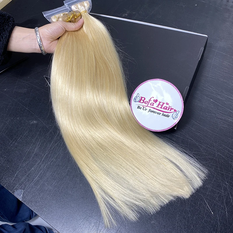 Wholesale virgin hair vendors factory 613 hair invisible tape in extensions blonde human hair extentions