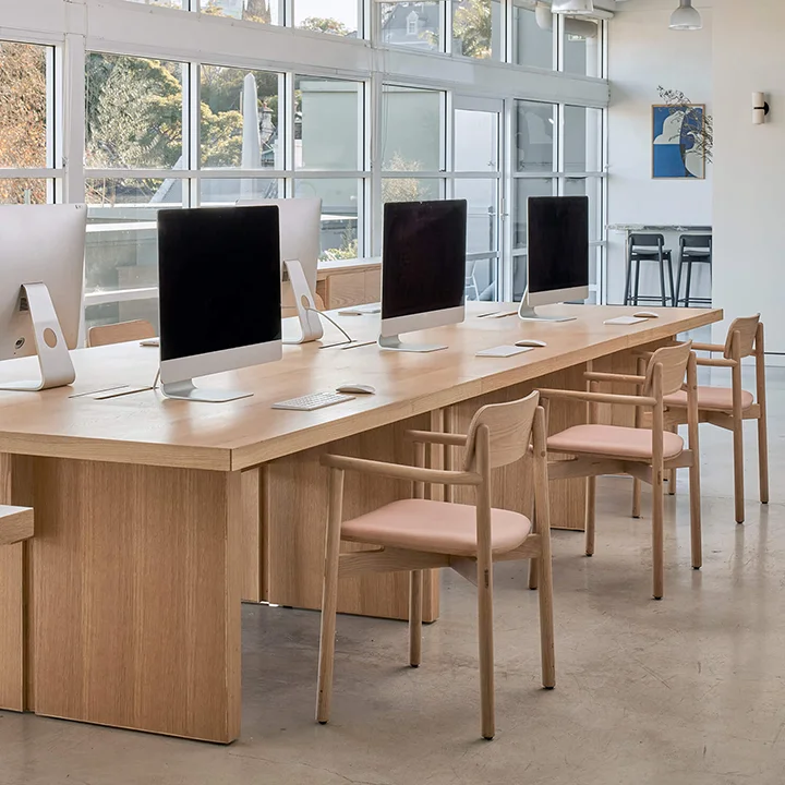 Near Me Furniture Modern oak walnut ash solid wood upholstered wooden dining chair dining room accent chairs furniture