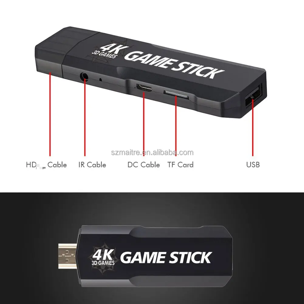 Оптовая продажа семейная игровая консоль 4K 2 4G двойные геймпады HD USB X2 Ретро ТВ GD10 игровой плеер для SFC