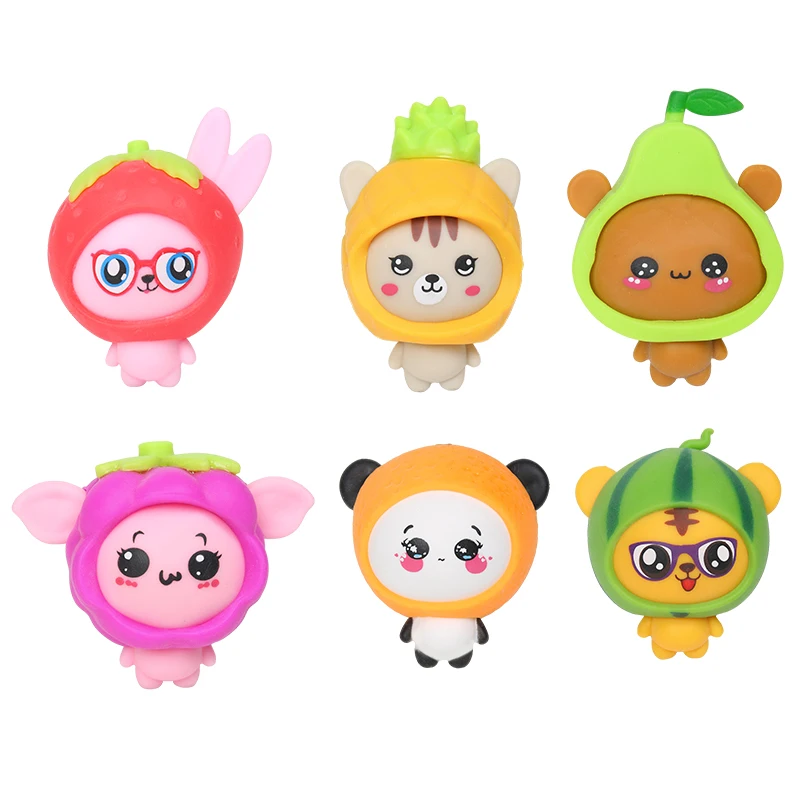 Labubu clothing  OEM magic animals and fruit dress up Squeeze toys slime filled DIY squishy novelty toys  For Kids