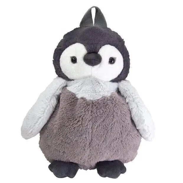 Small Backpack Women Custom Cute Soft Penguin Doll Cartoon  Large Capacity Stuffed Animal Girls Children Kids Plush Backpack