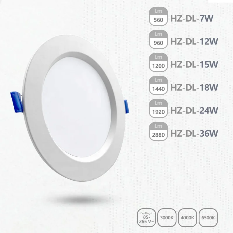 Dimmable Fixture Commercial CCT  SMD Recessed Led Downlight