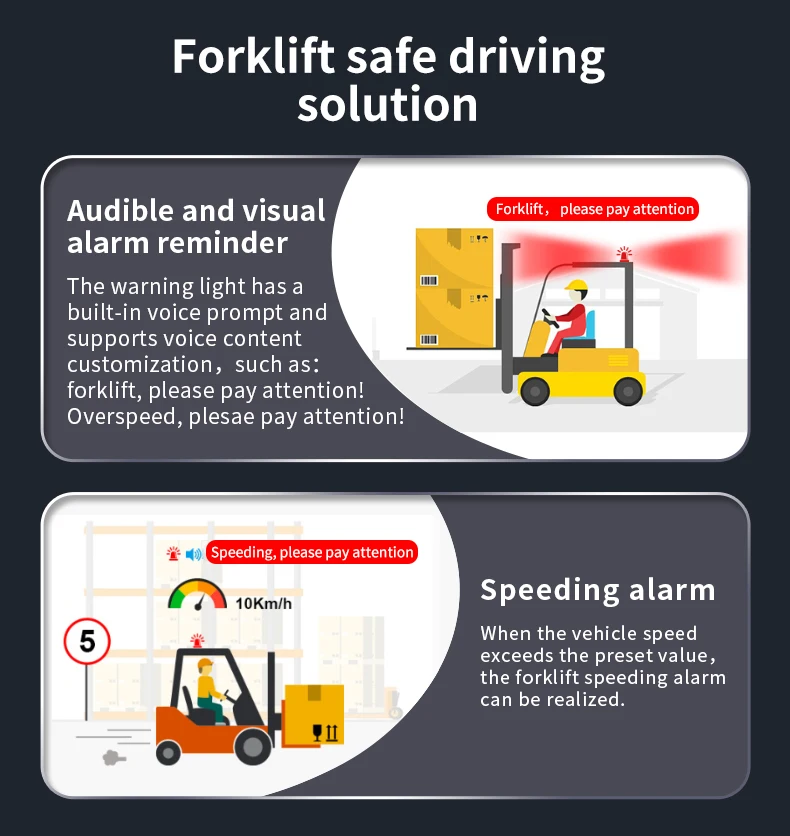 Forklift truck reverse anti collision radar sensor proximity detection system