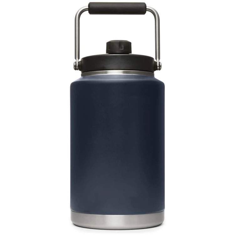 PURPLESEVEN 64oz 128oz Stainless Steel Vacuum Insulated Camping Water Jug bottle Half Gallon Beer Growler Keg with Metal Handle