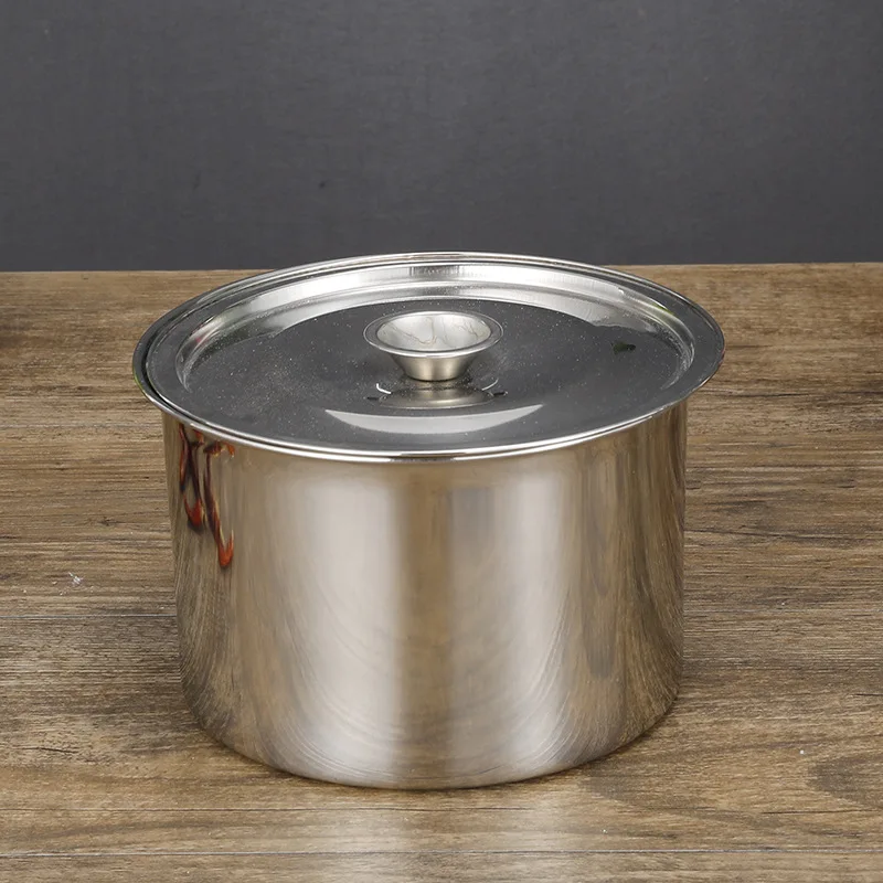 Small Jar Cylinder Spice Soup Container Stainless Steel Round Food Container Flavor Cup