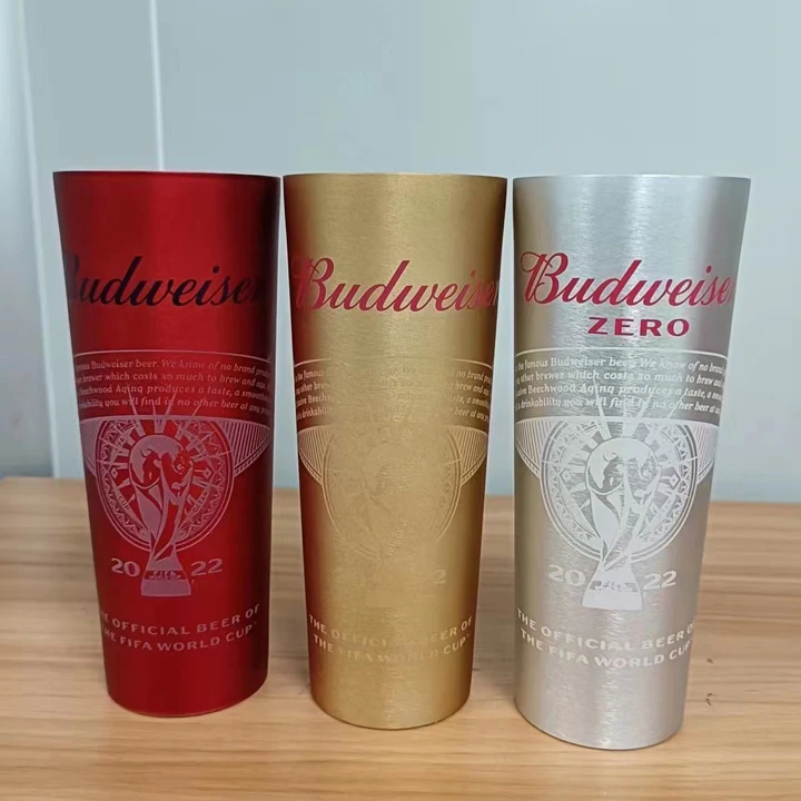 Custom Promotion Magic Aluminum 16Oz Stackable Stadium Cold Beer Tumbler Mug Color Changing Cup