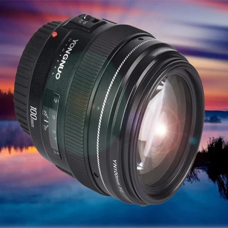 YONGNUO 100MM YN100mm F2 Large Aperture Medium Telephoto Prime Lens for Canon EF Mount 5D 5D IV 1300D T6 760D 1300d 6d 600d 80d