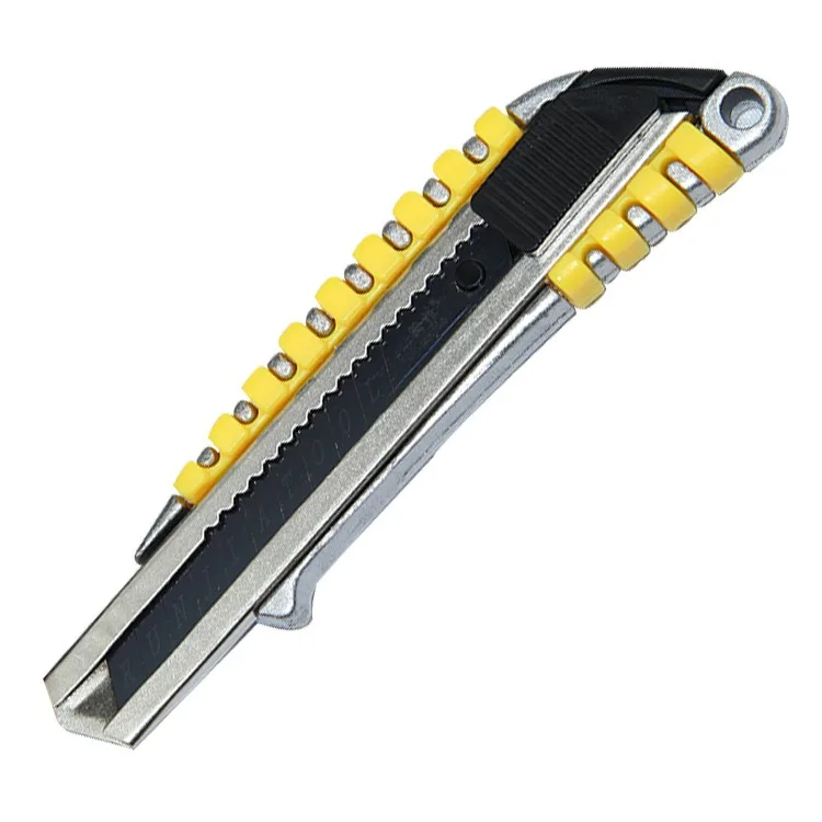 Cheap Heavy Duty Box cutter 18mm Aluminium alloy Retractable Cutter Utility Knife Knorr Alfedo