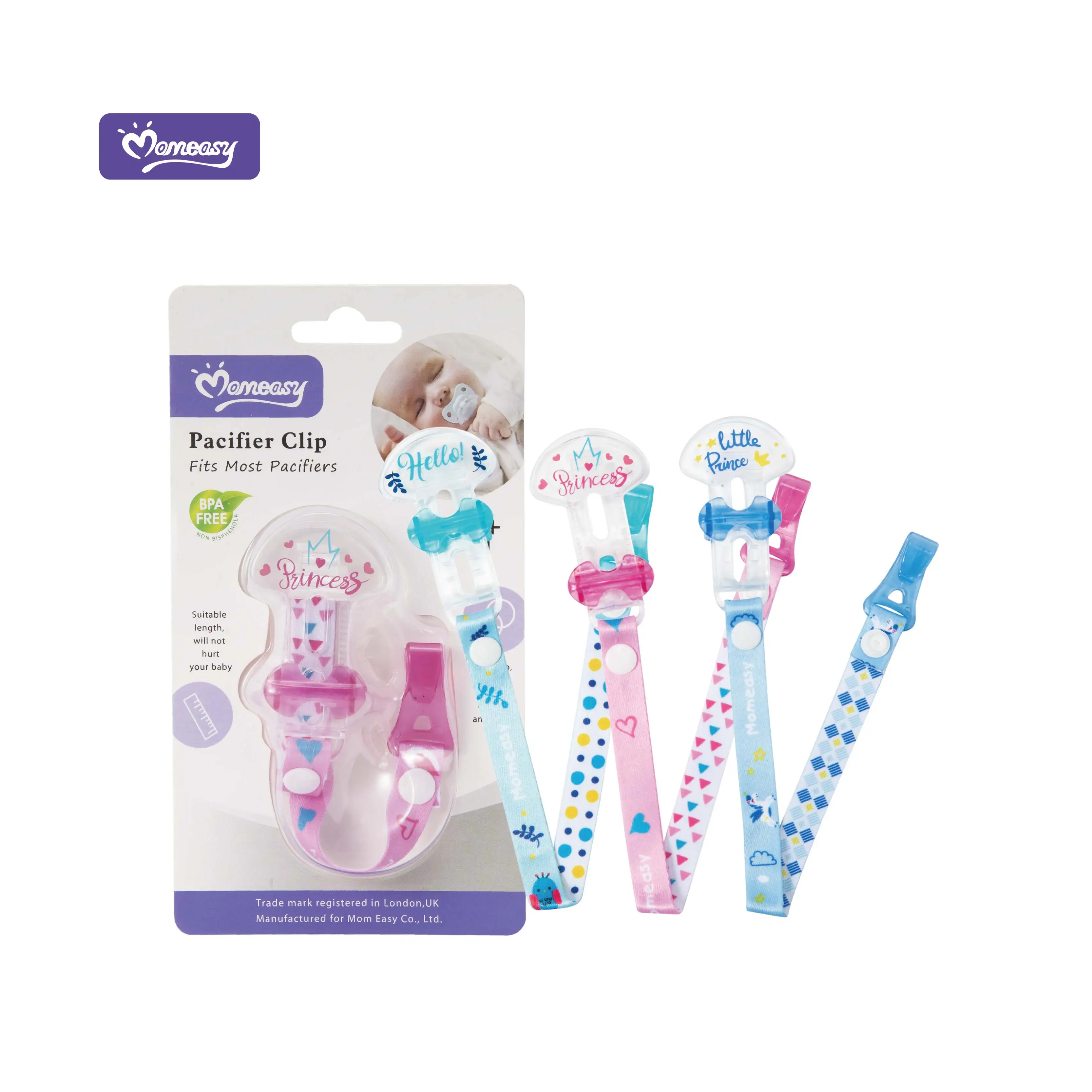 Momeasy Baby Silicone Pacifier Holder BPA Free Factory Directly Supply Manufacturer China