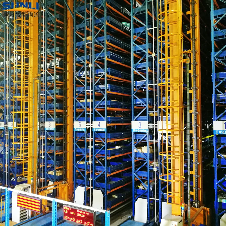Automated AS&RS Pallet Storage Racks warehouse rack automatic Storage System Steel Q235B/LIAN Steel RAL System SL-AS004