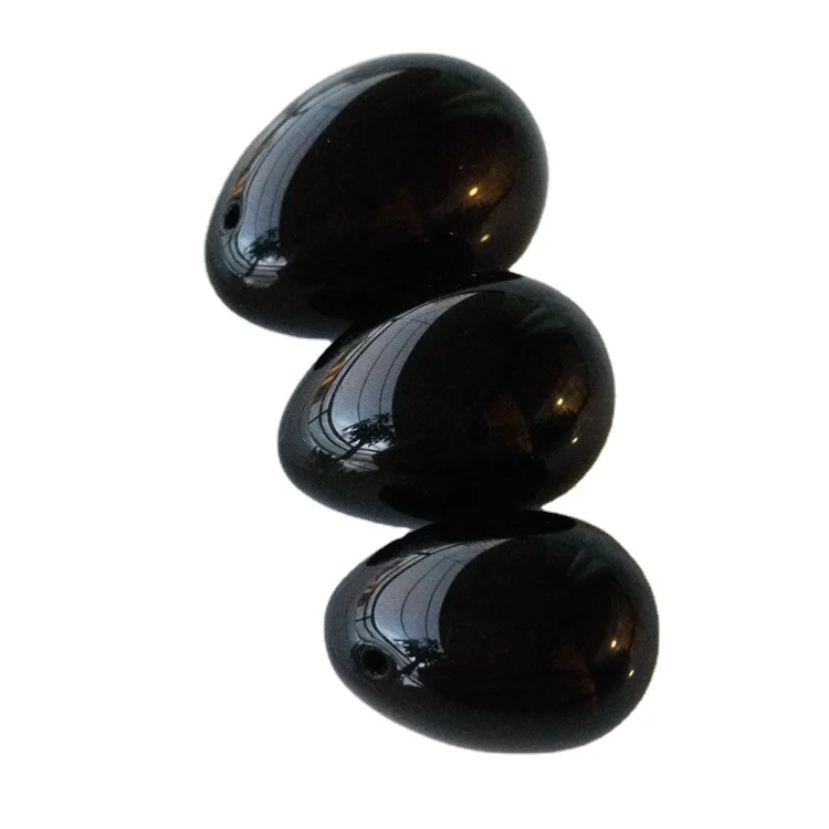 2023 Gemstone Yoni Eggs Polished Black Obsidian Jade